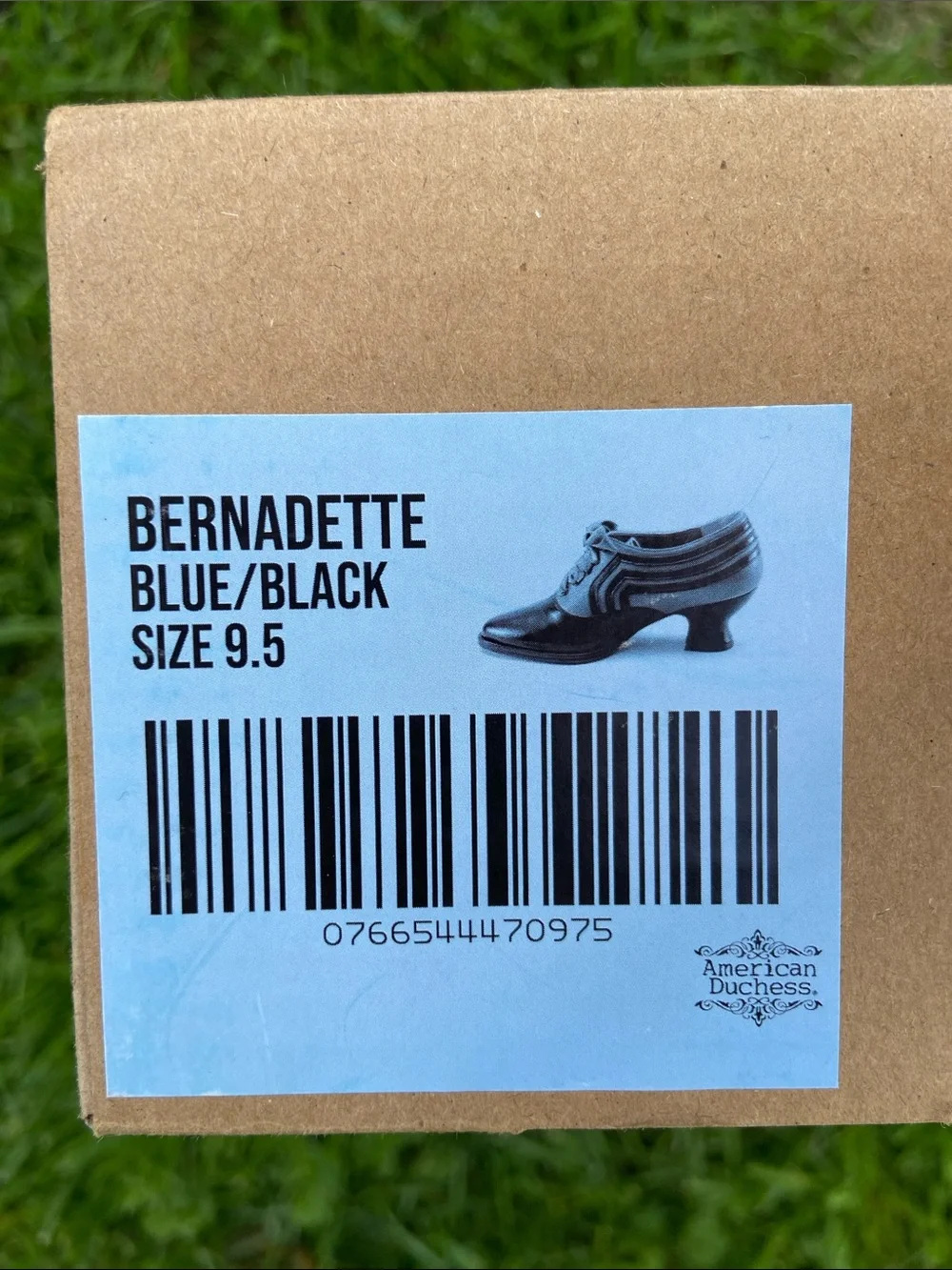 American Duchess Bernadette Blue/Black Edwardian Oxford Shoe Women's Size 9.5 - Picture 12 of 14